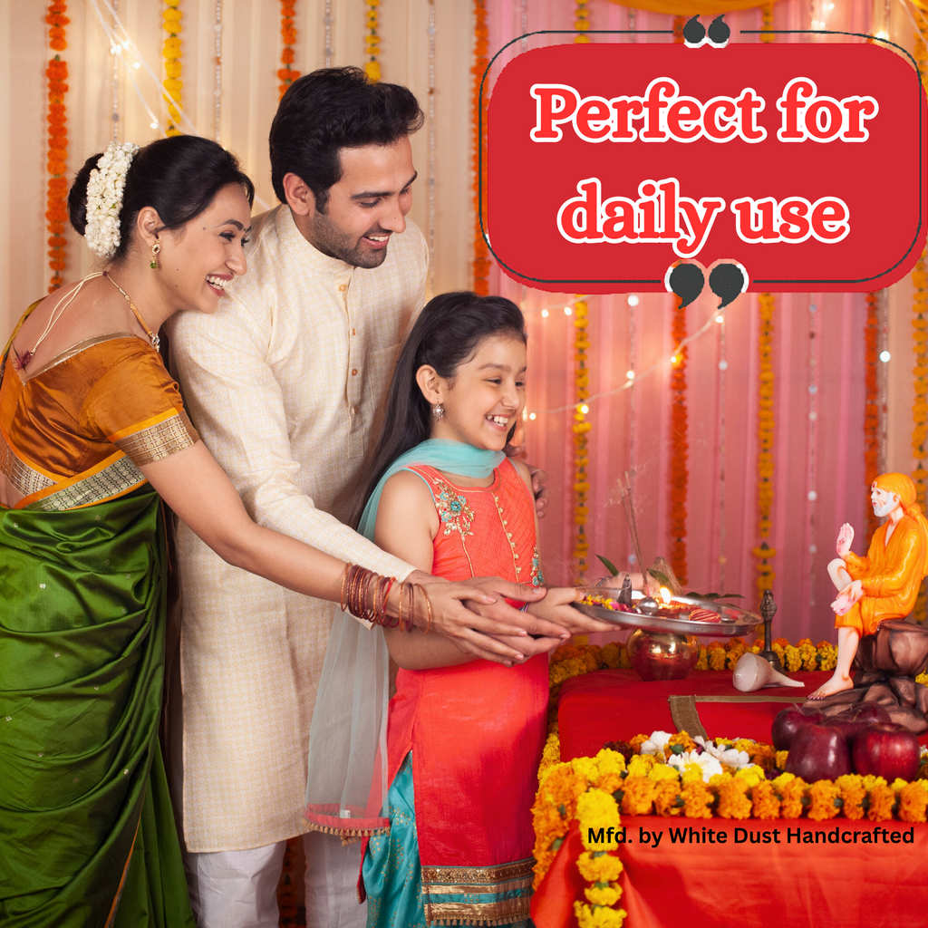 White Dust Handcrafted Pure Cow Ghee Diyas | Made with Desi Cow Ghee | No Wax, 100% Natural