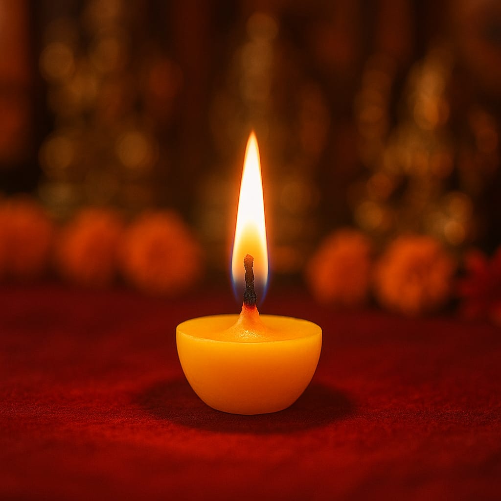 White Dust Handcrafted Pure Cow Ghee Diyas | Made with Desi Cow Ghee | No Wax, 100% Natural