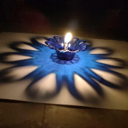 3D Reflection Rangoli Diya (Reusable)
